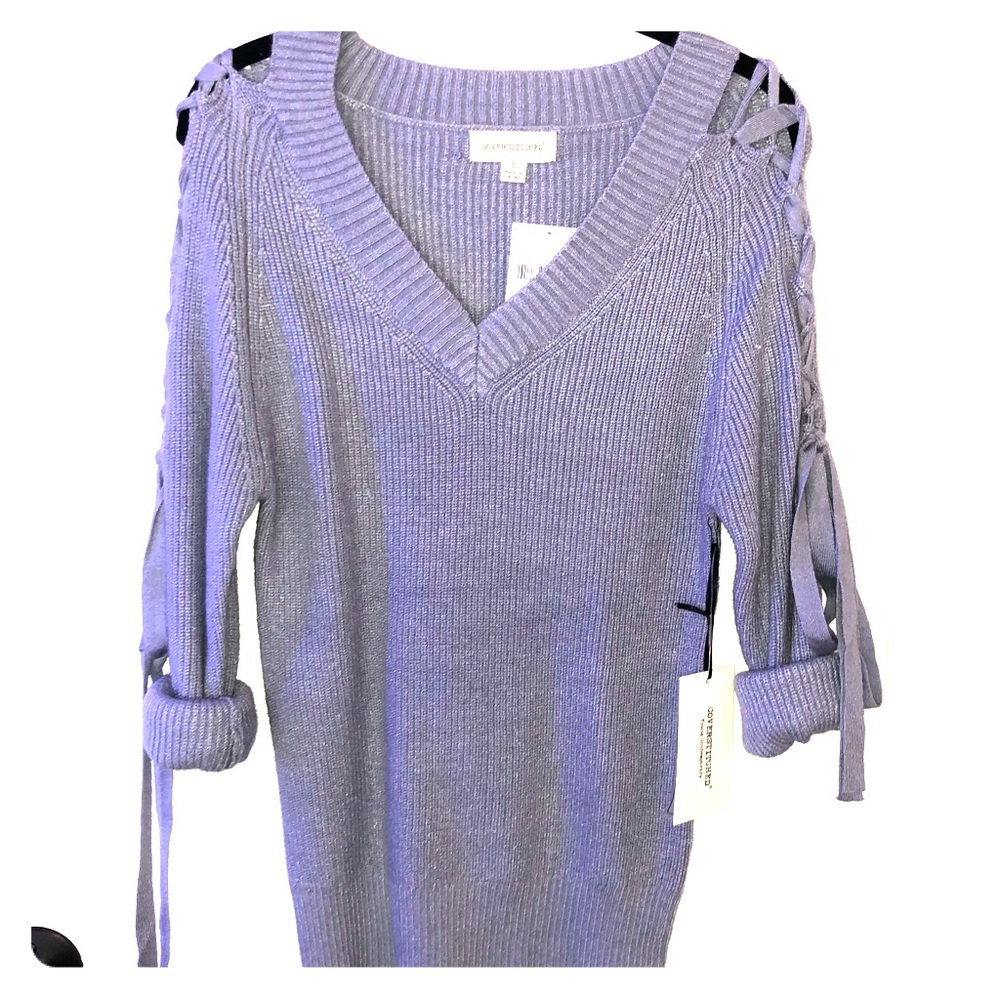 Purple Tie Sweater